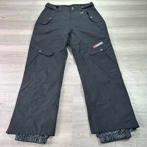 Sims Snowboard Pants Mens Medium Black Insulated Nylon Ski Snow Cargo Winter